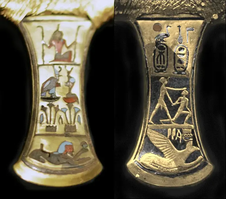 Ceremonial axe of Ahmose I (both sides)