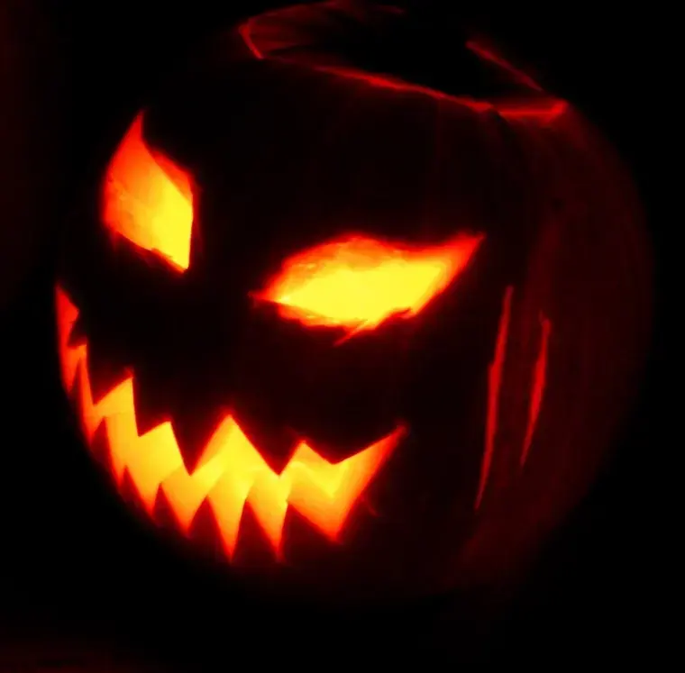 A Jack o' Lantern made for the Holywell Manor Halloween celebrations in 2003.